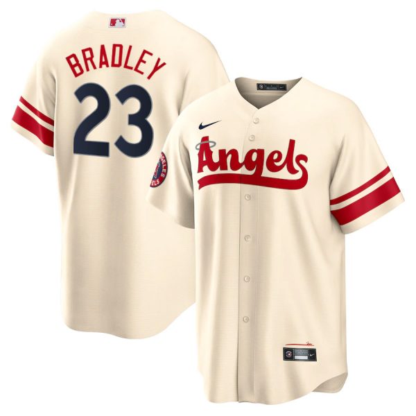 Angels 23 Archie Bradley Cream 2022 City Connect Cool Base Jersey Dzhi,We sell and wholesale Angels 23 Archie Bradley Cream 2022 City Connect Cool Base Jersey Dzhi on line form chian!
